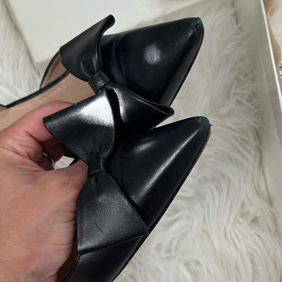 Manolo Blahnik Leather Slingback Pumps, Bow Detail, EU size 38.5 - Picture 6 of 9